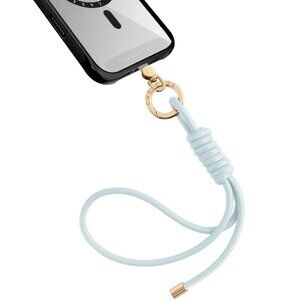 CASECESS WanderLoop Cell Phone Wrist Loop Mist Blue Leather Rope